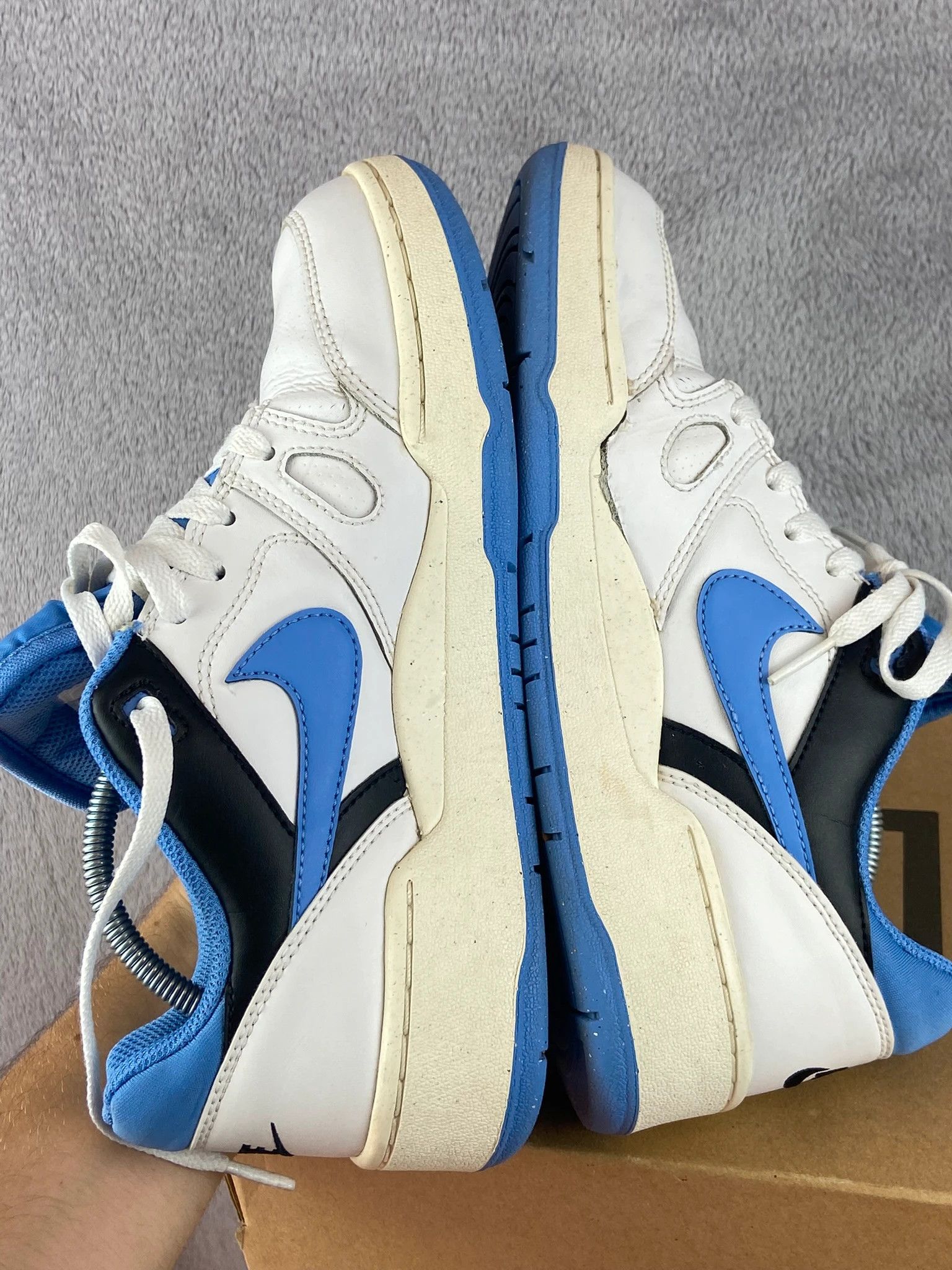 Nike : Nike sneakers white blue retro basketball vintage Size US 7.5 / EU 40-41 - 9 Thumbnail
