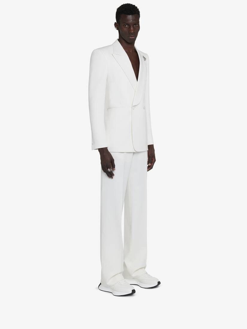 Alexander McQueen o1w1db10925 Wide Leg Trousers in White Size US 34 / EU 50 - 4 Thumbnail
