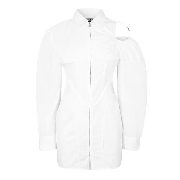 Jacquemus o1g2r1mq1024 Mini Dress in White Size M / US 6-8 / IT 42-44 - 1 Thumbnail