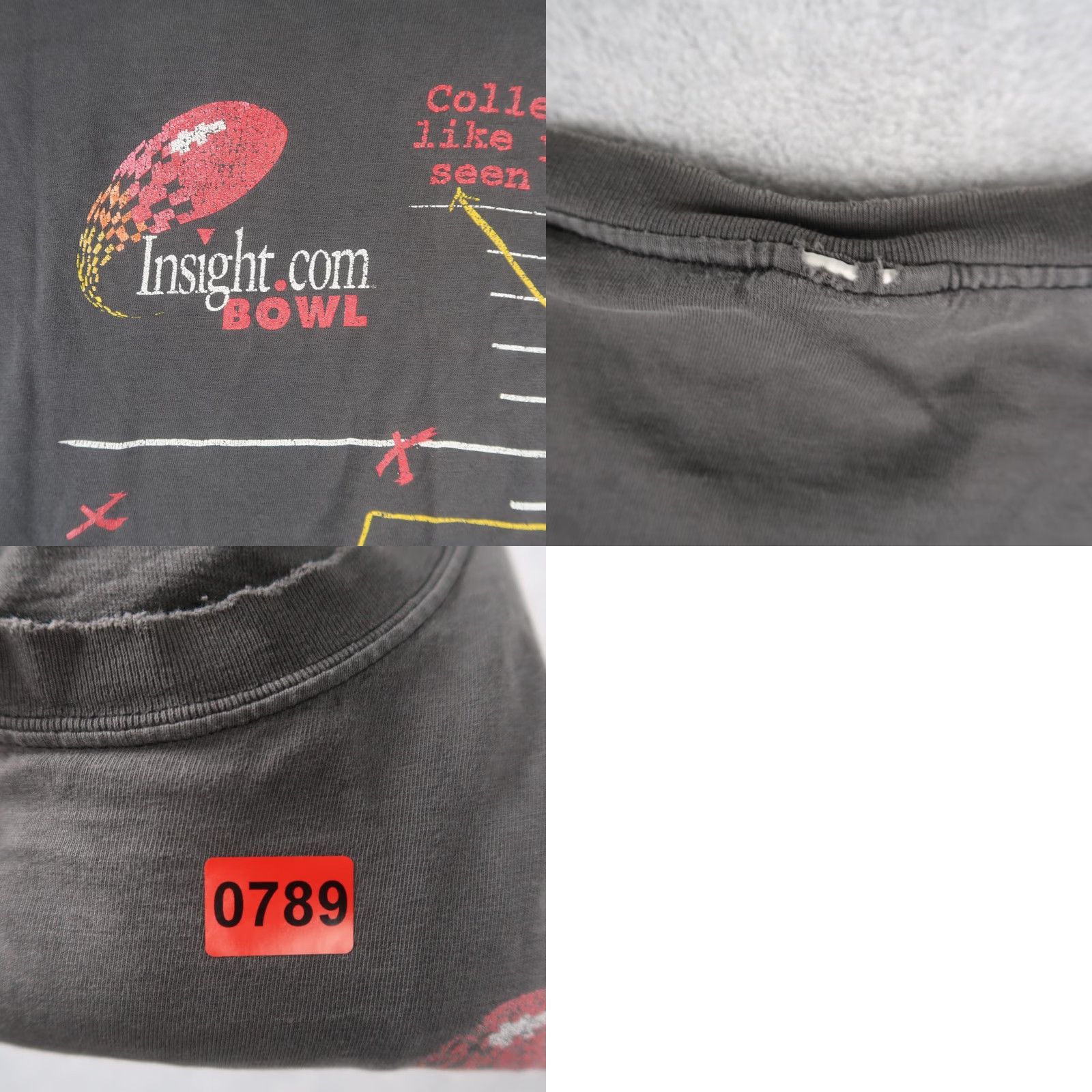 Hanes VINTAGE Hanes T-Shirt XL Black Football Y2K College Graphic Print Crew Neck Short Sleeve Mens XL (Adult) Size US XL / EU 56 / 4 - 10 Thumbnail