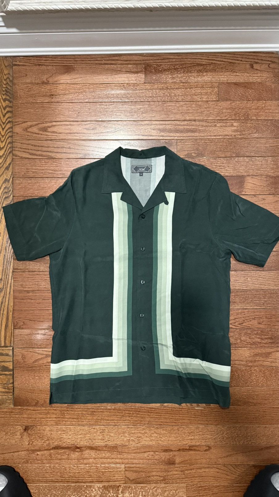 Kith Kith Border Stripe Thompson Camp Collar Shirt - Medium Size US M / EU 48-50 / 2 - 1 Thumbnail
