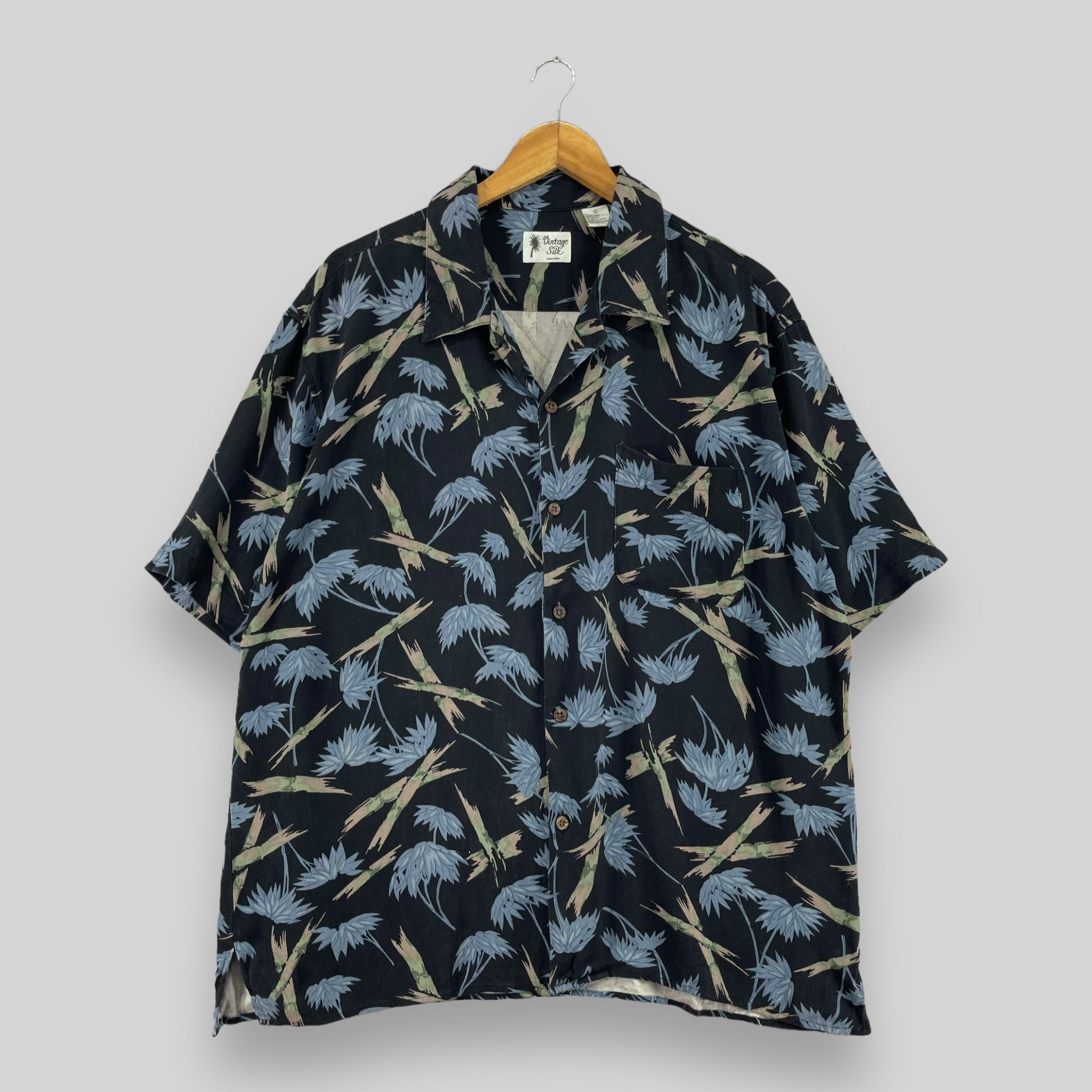 Japanese Brand × Vintage Vintage Hawaiian Japanese Bamboo Leaves Motive Button Up Size US XL / EU 56 / 4 - 1 Thumbnail