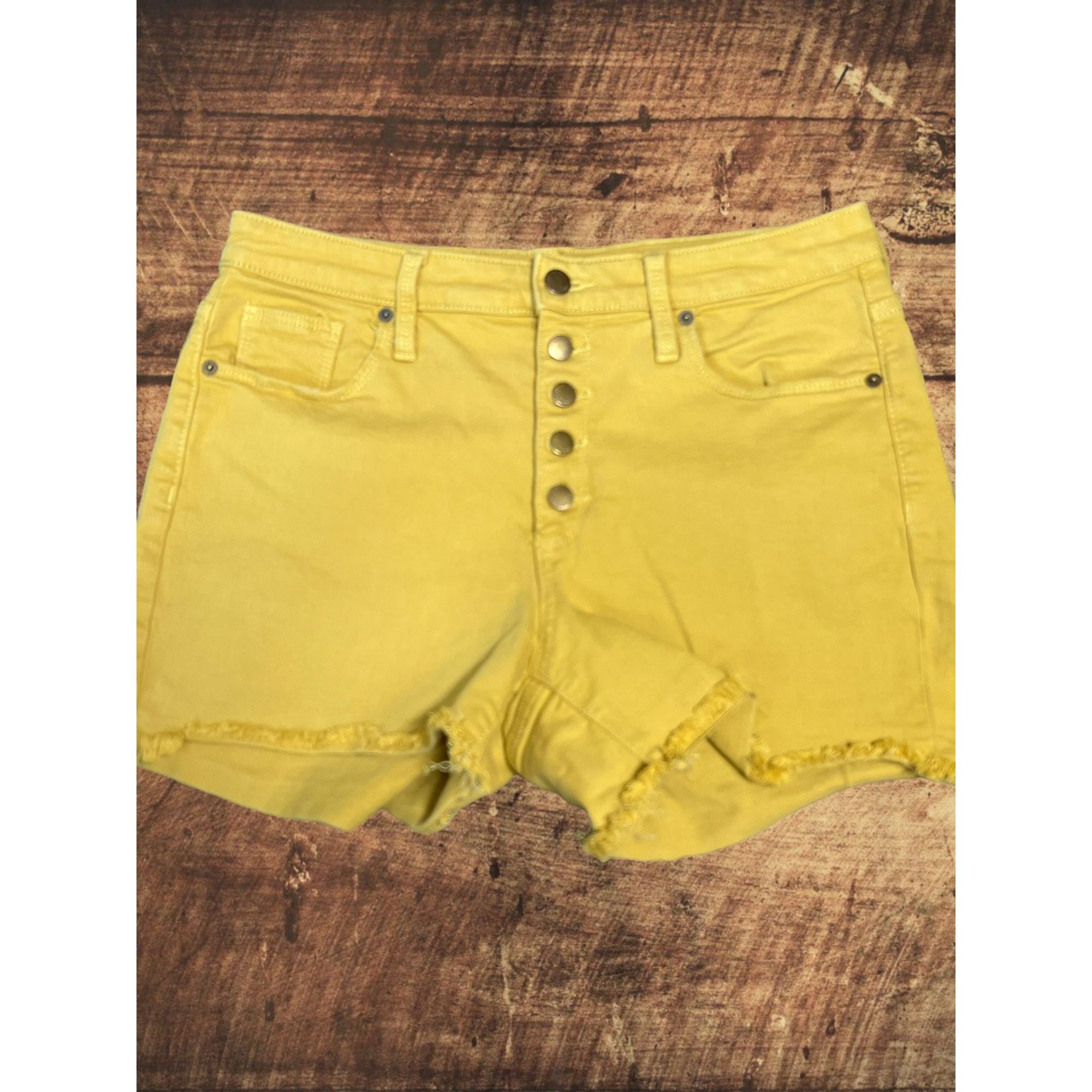 Other Universal Thread High Rise Midi Shorts Denim Mustard Yellow Size 29" - 1 Thumbnail