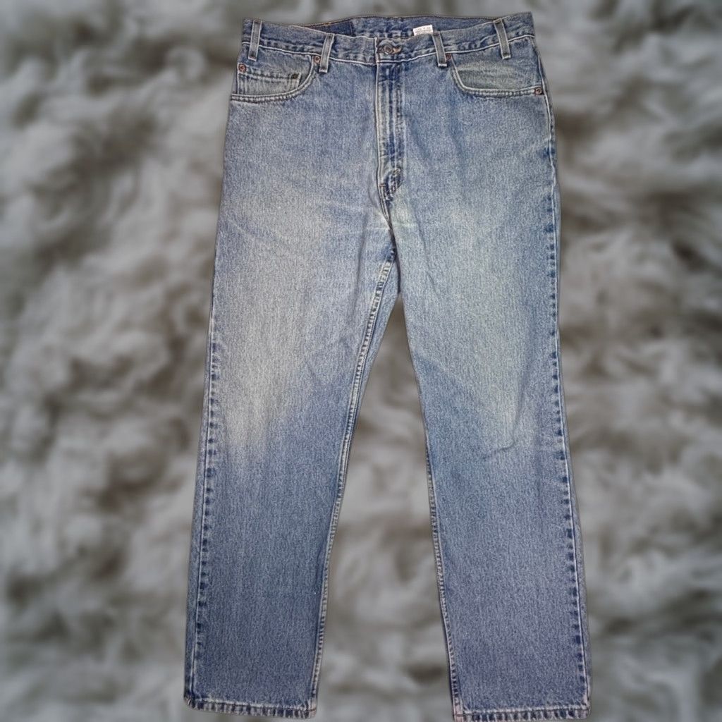 Levi's Levi's 505 Jeans Mens 36x30 Blue Regular Fit Straight Leg Denim Made in USA Size US 36 / EU 52 - 1 Thumbnail