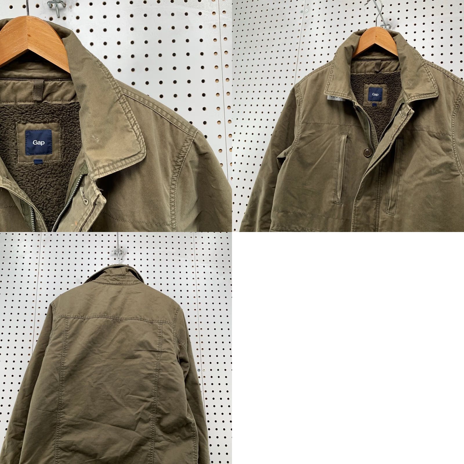Gap Gap Military Jacket Heavyweight Sherpa Lined FIeld Coat Brown Mens Medium Size US M / EU 48-50 / 2 - 10 Thumbnail