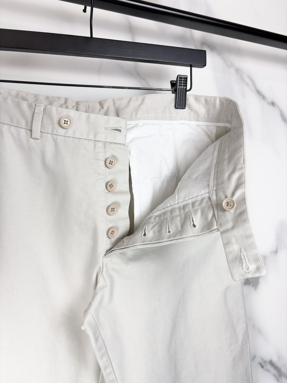 Dior × Hedi Slimane SS05 Dior Homme Beck Wide Leg Buttoned Trousers Pants Size US 32 / EU 48 - 6 Thumbnail