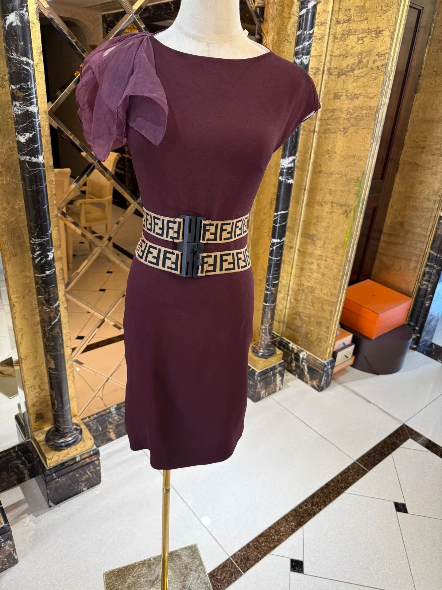 Fendi Fendi Limited Run Burgundy Dress Size US 38 / EU 54 - 1 Thumbnail