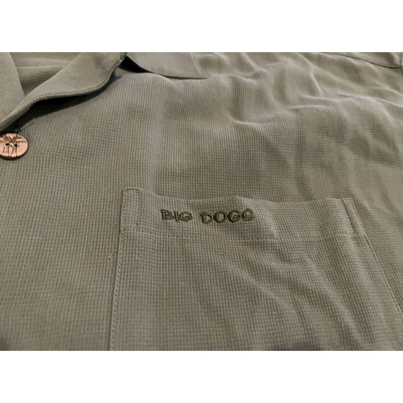 Big Dogs Big Dogs Silk Embroidered Shirt Just Do It Tomorrow Green Hawaiian Mens L Green Silk Shirt Big Dogs Mens L Shirt Size US L / EU 52-54 / 3 - 5 Thumbnail