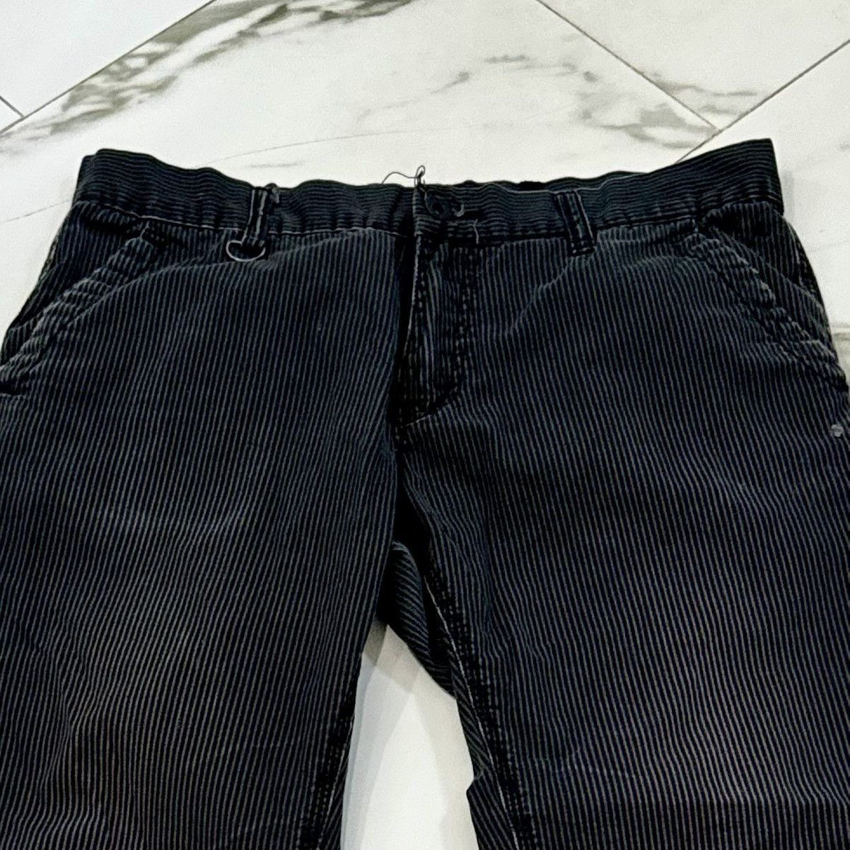 Rude × Vintage BLACK AND GREY STRIPED XXX RUDE PANTS! Size US 33 - 3 Thumbnail