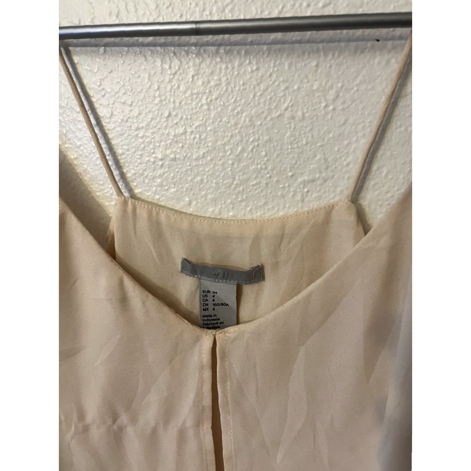 H&M H&M Tank Peach Solid Women Blouse Tank Top Spaghetti Strap Size S / US 4 / IT 40 - 2 Thumbnail