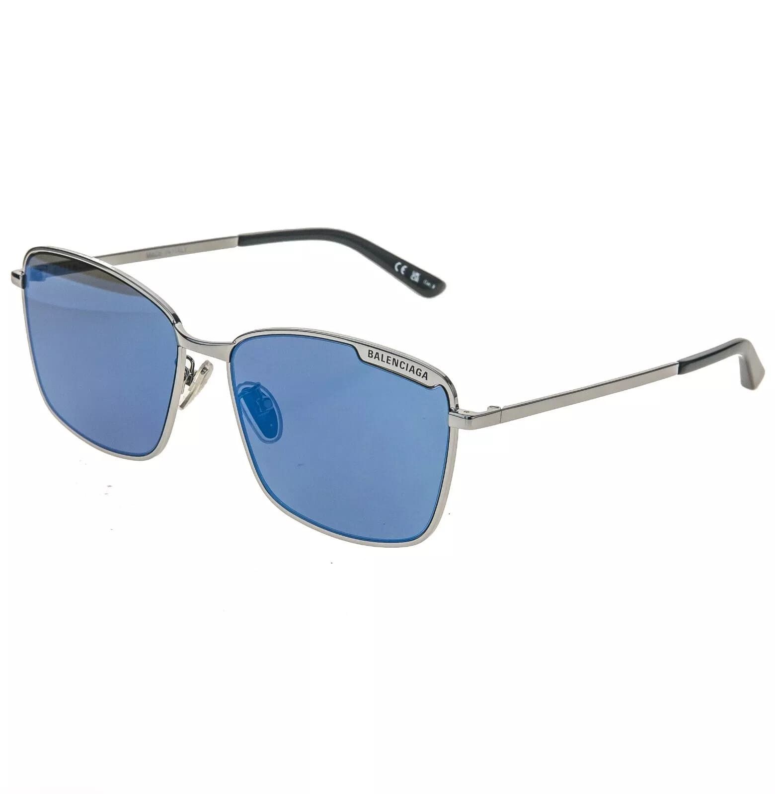 Balenciaga BALENCIAGA TAG PLATE 0280 Ruthenium Blue Mirror BB0280SA 003 Size ONE SIZE - 7 Thumbnail