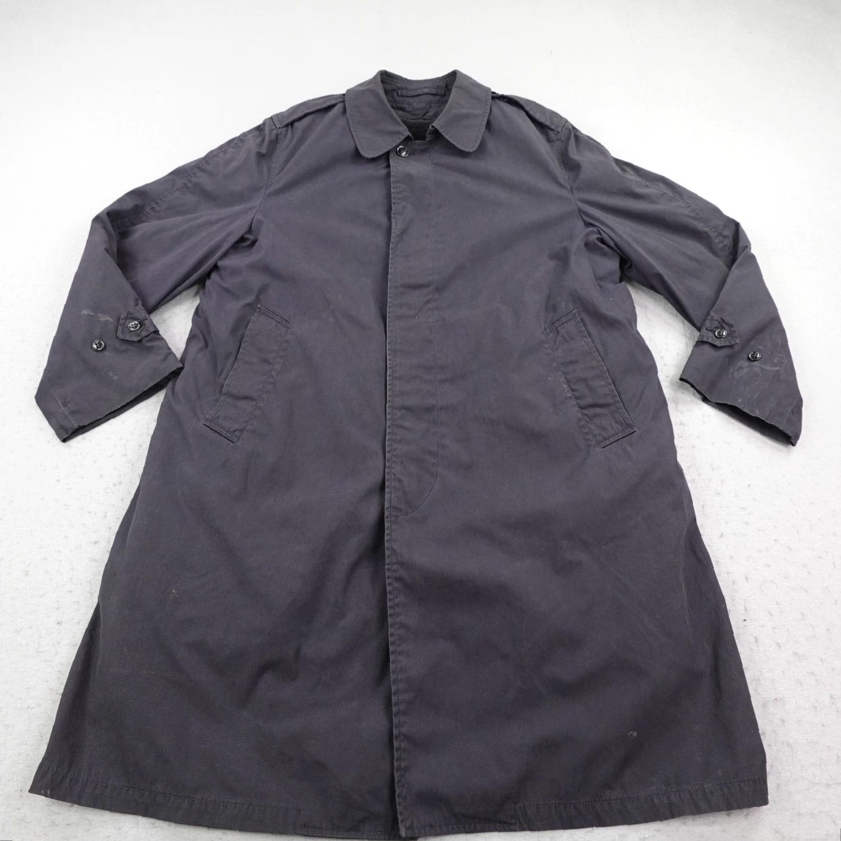 Vintage VINTAGE US Army Jacket 42R Blue 3346 All Weather Trench Coat Removable Liner 80s Men Coat Size US XS / EU 42 / 0 - 2 Thumbnail