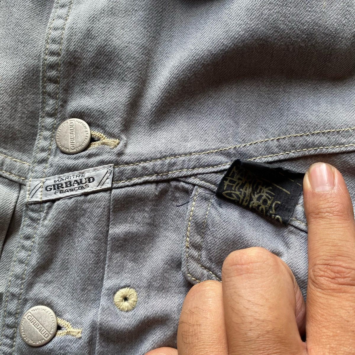 Marithe + Francois Girbaud × Vintage ❌SOLD❌ Vtg Marithe Francois Girbaud Trucker Denim Jacket Size US M / EU 48-50 / 2 - 8 Thumbnail