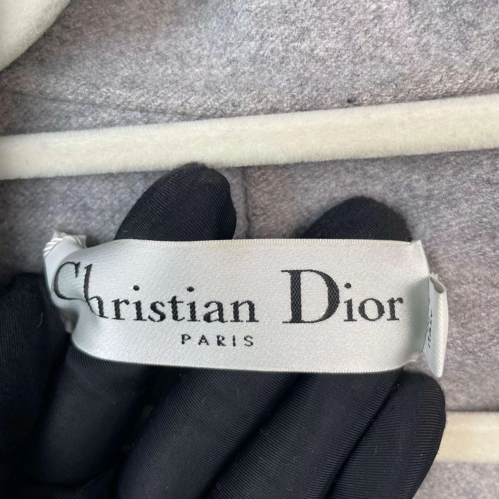 Dior Dior cashmere overcoat 165 gray Size XS / US 0-2 / IT 36-38 - 3 Thumbnail