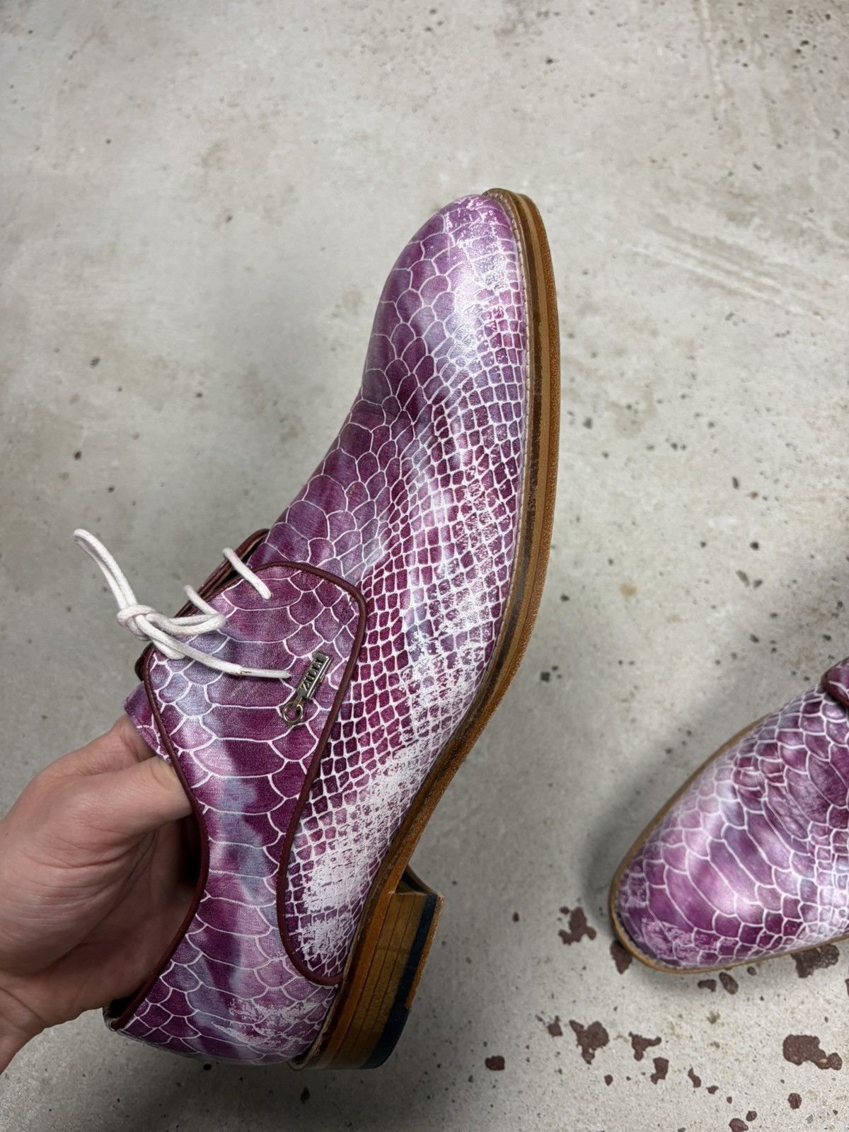 Zilli Zilli Leather Handmade Crocodile Derby Boots Shoes Size US 10 / EU 43 - 4 Thumbnail
