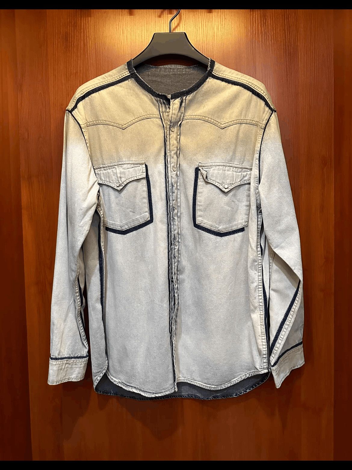 Maison Margiela Maison Margiela Sz 38 Maison Margiela Neckless Denim Jacke Size US M / EU 48-50 / 2 - 1 Thumbnail