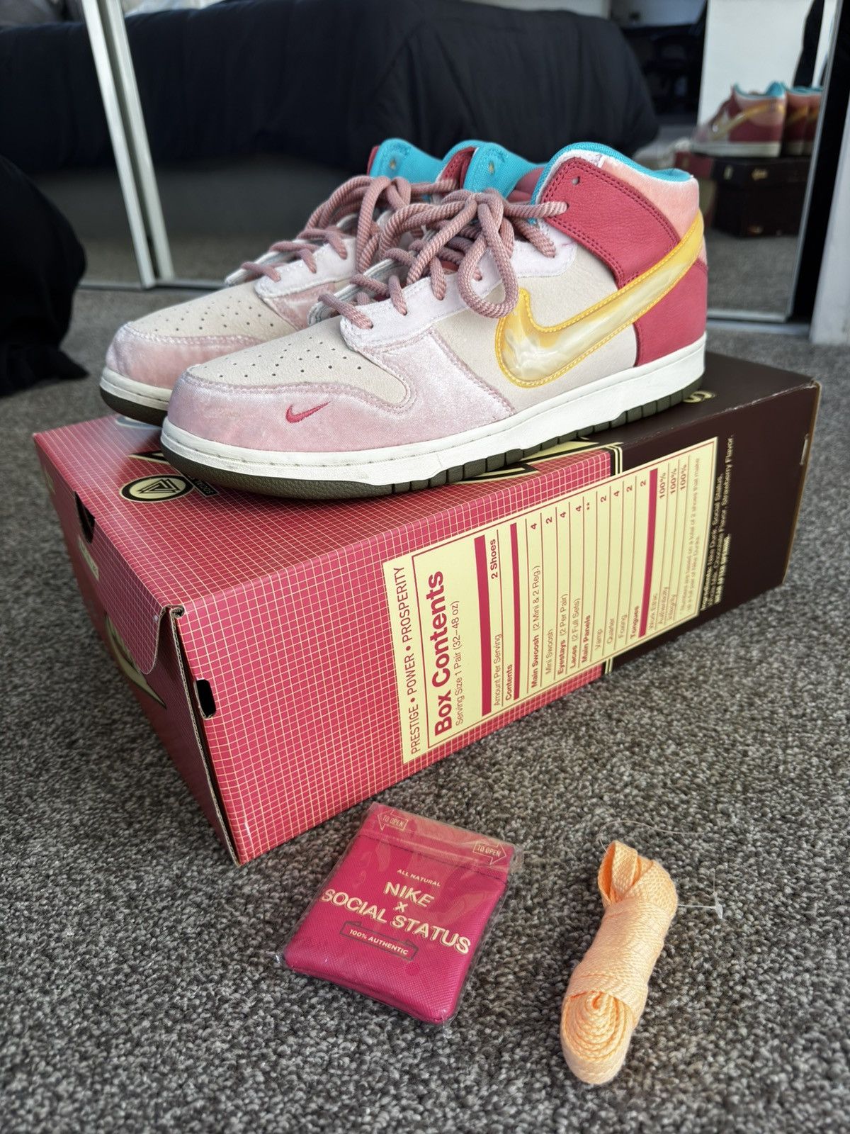 Nike x Social Status Strawberry Milk Dunk