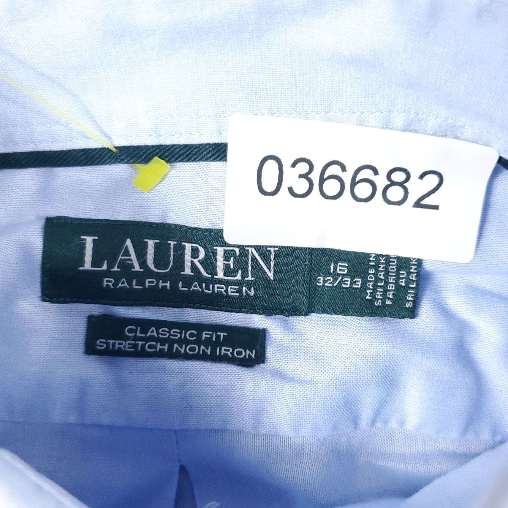 Ralph Lauren Ralph Lauren Dress Shirt Mens 16 Blue Long Sleeve Button-Up Cotton Classic Size 42R - 6 Thumbnail