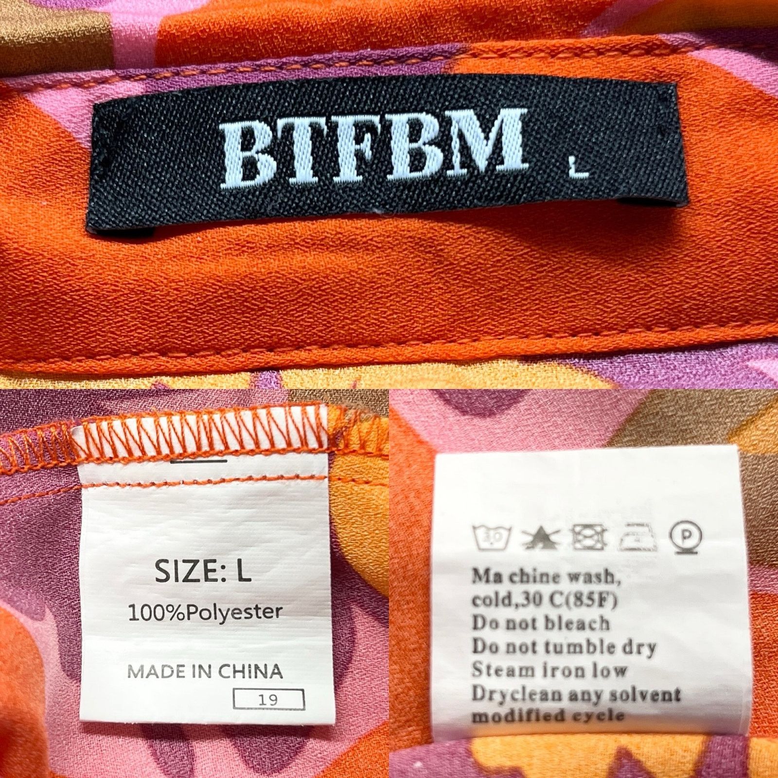 Other BTFBM Retro Button Down L Shirt Top Bright Colors Size L / US 10 / IT 46 - 8 Thumbnail