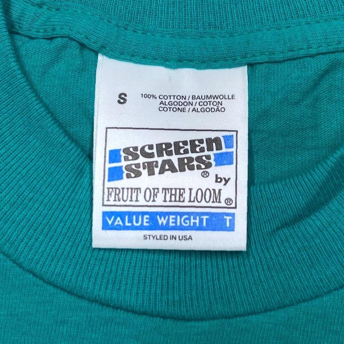 Vintage VINTAGE Screen Stars T-Shirt Rockers Revenge Graphic Turquoise Biker Spellout Short Sleeve S Mens Size US S / EU 44-46 / 1 - 5 Thumbnail