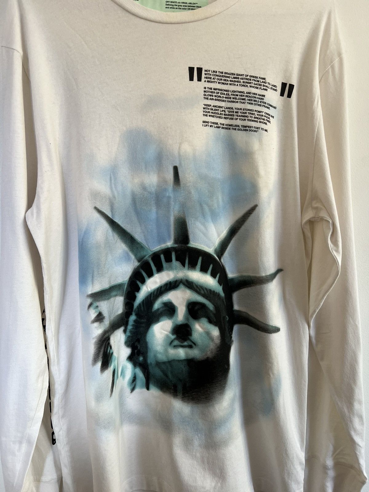 Off-White × Virgil Abloh Off white Statue OF Liberty Long Sleeve TEE Size US L / EU 52-54 / 3 - 4 Thumbnail