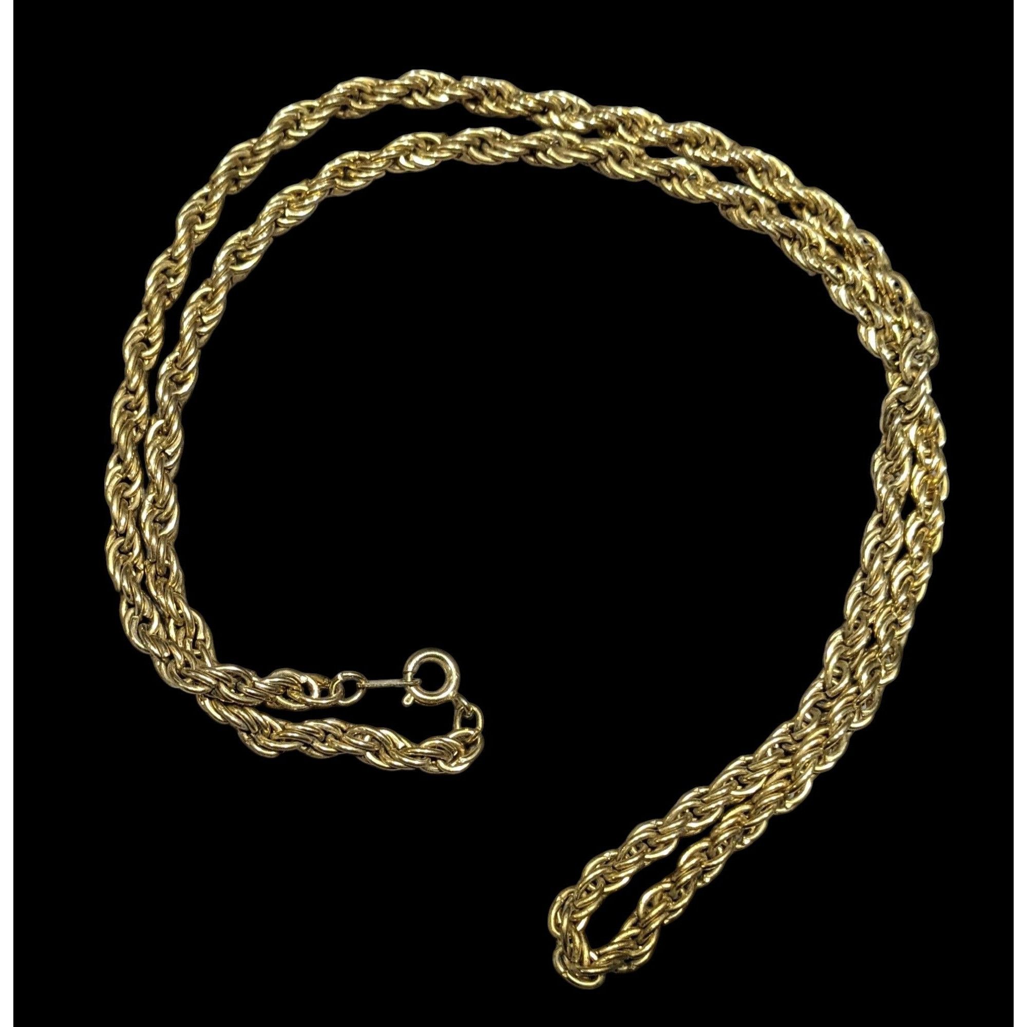 Other Vintage Korea Marked Gold Tone Rope Chain Necklace Size ONE SIZE - 1 Thumbnail
