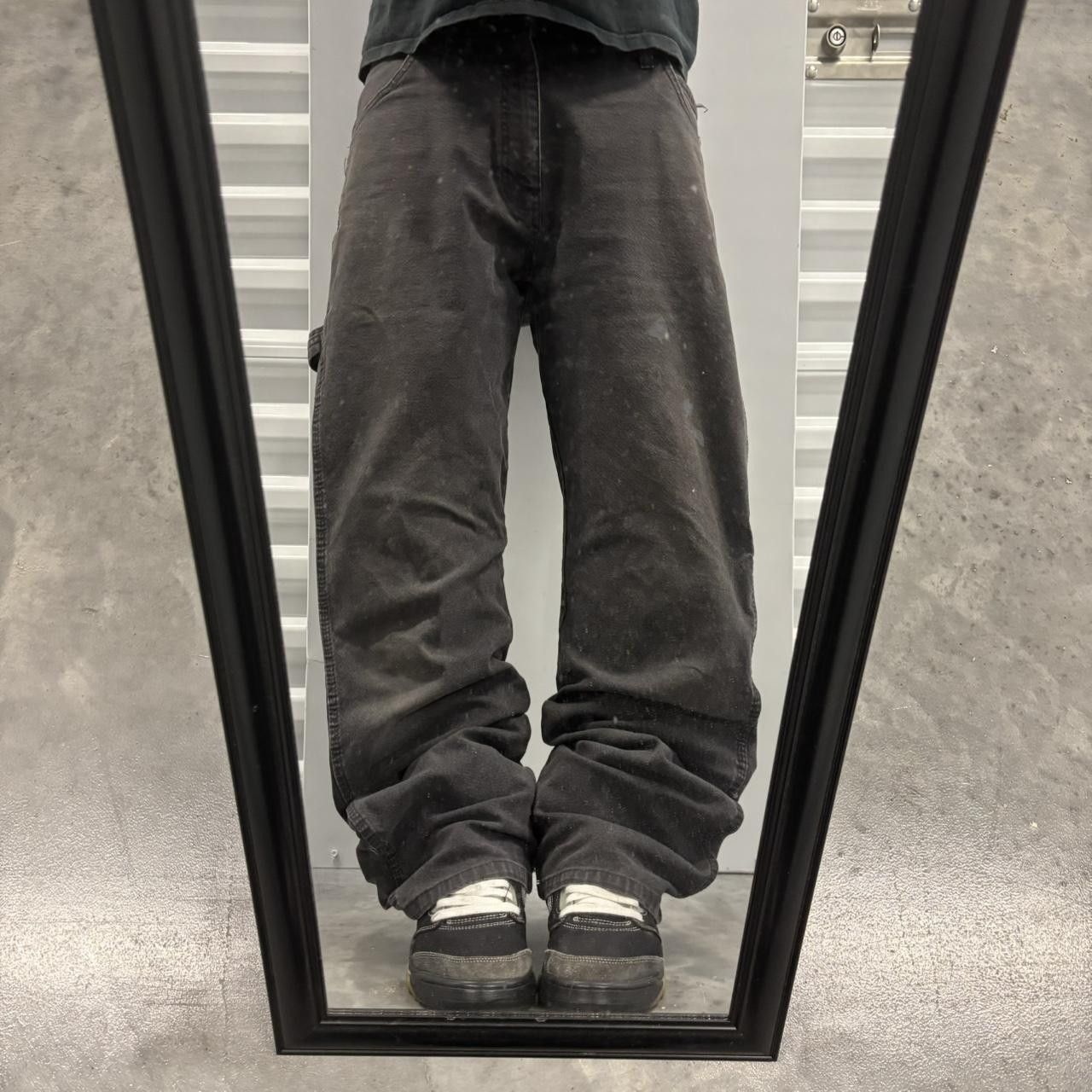 Dickies × Vintage Crazy Vintage Y2K/20000s Faded Black Dickies Skater Workwear Carpenter Pants! Size US 33 - 1 Thumbnail
