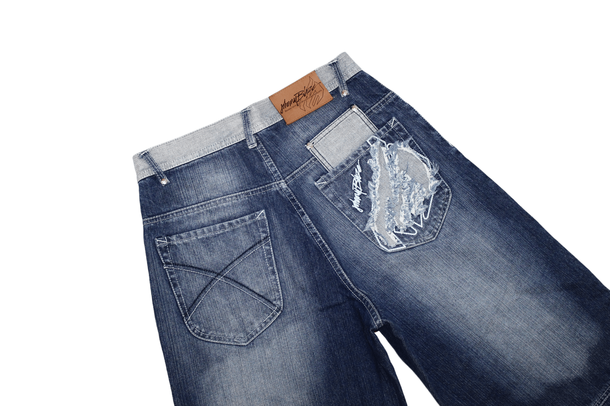 Wu-Tang Clan Johnny Blaze aka Method Man Faded Denim Bootcut Baggy Jeans Size US 30 / EU 46 - 8 Thumbnail