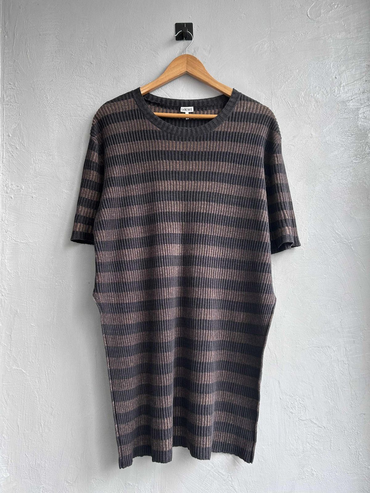 Loewe Loewe Side Slit Linen Striped Knit Size US M / EU 48-50 / 2 - 1 Thumbnail