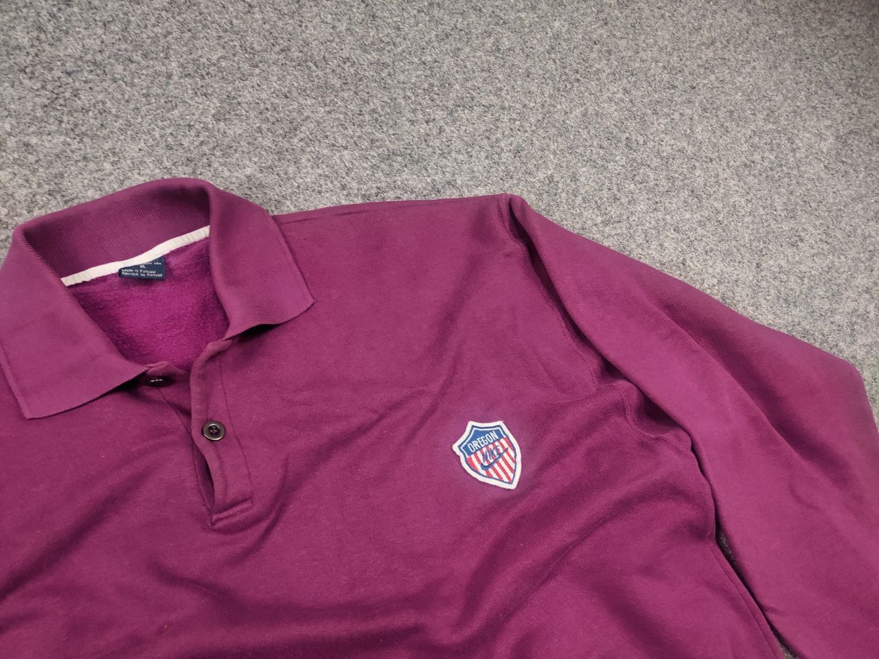 Nike Vintage 80's Nike Oregon Purple Polo Pullover Sweatshirt Size US XL / EU 56 / 4 - 6 Thumbnail