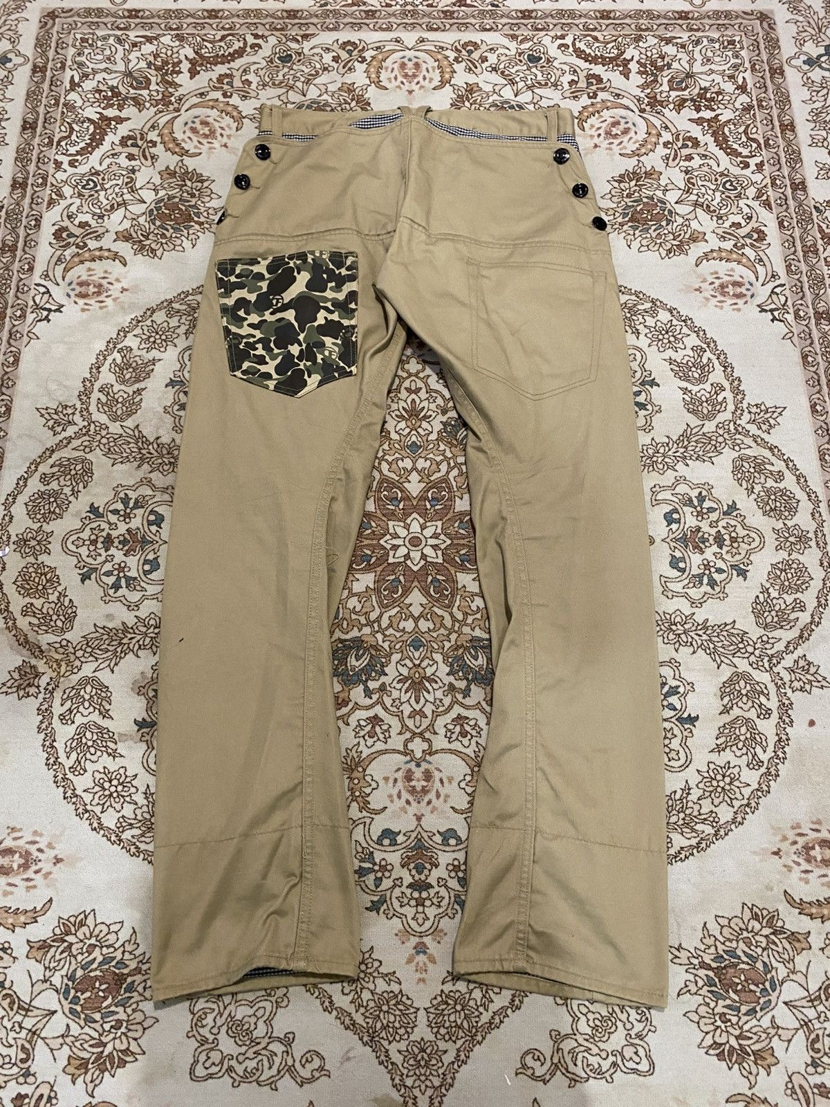 Japanese Brand × Vintage Vintage Double Focus Japan Camo Pocket Pants Size US 34 / EU 50 - 2 Thumbnail