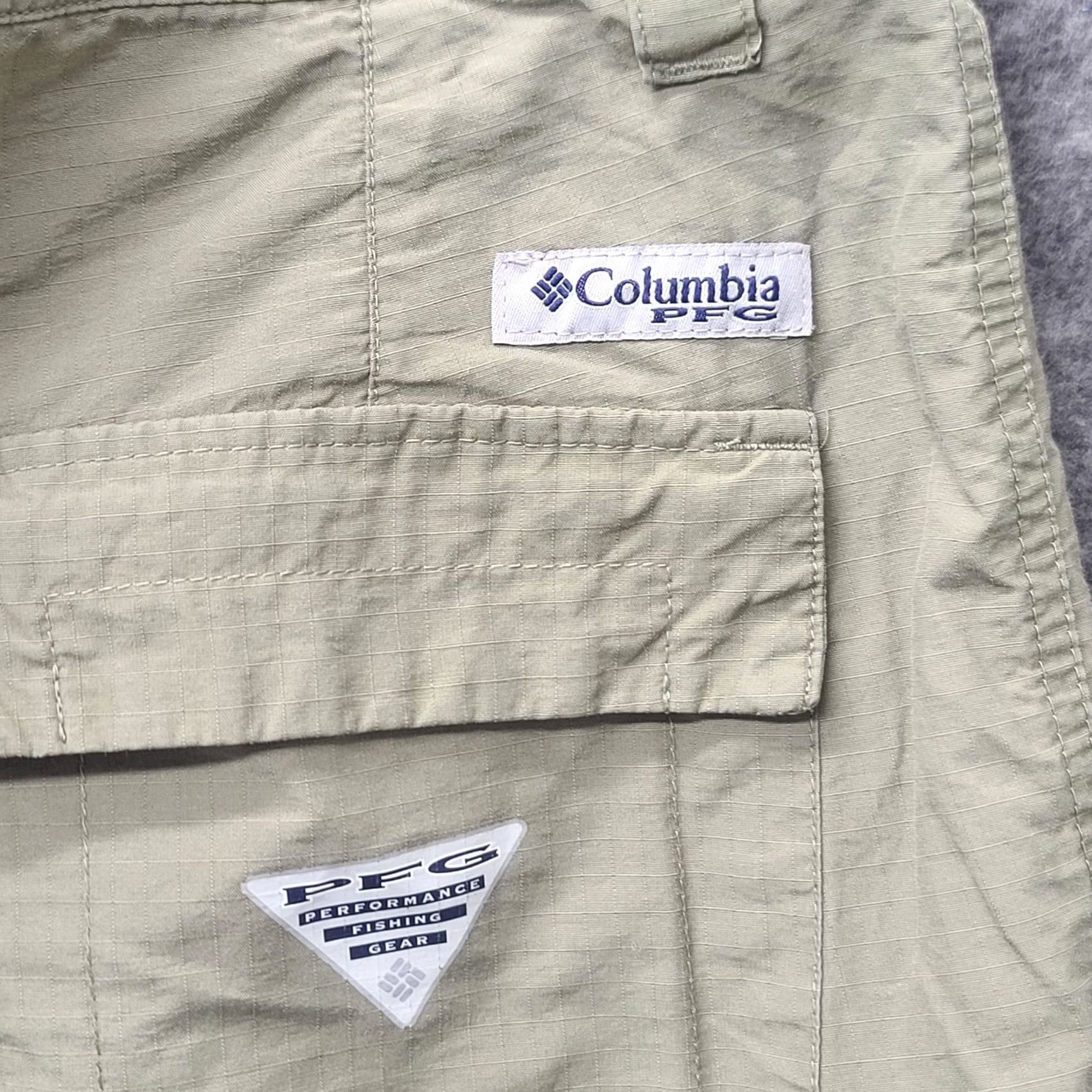Vintage Columbia PFG Shorts Mens 32 Bahama II Regular Cargo Fishing Hiking Outdoors Green Cotton Nylon Polyester Canvas UlV 10in Inseam Size US 32 / EU 48 - 3 Thumbnail