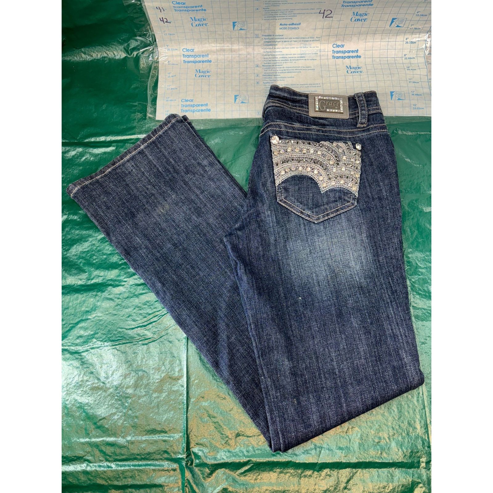 Grace in LA Grace In La Jeans Size 5 Easy Fit Embellished Blingy Size 28" / US 6 / IT 42 - 7 Thumbnail