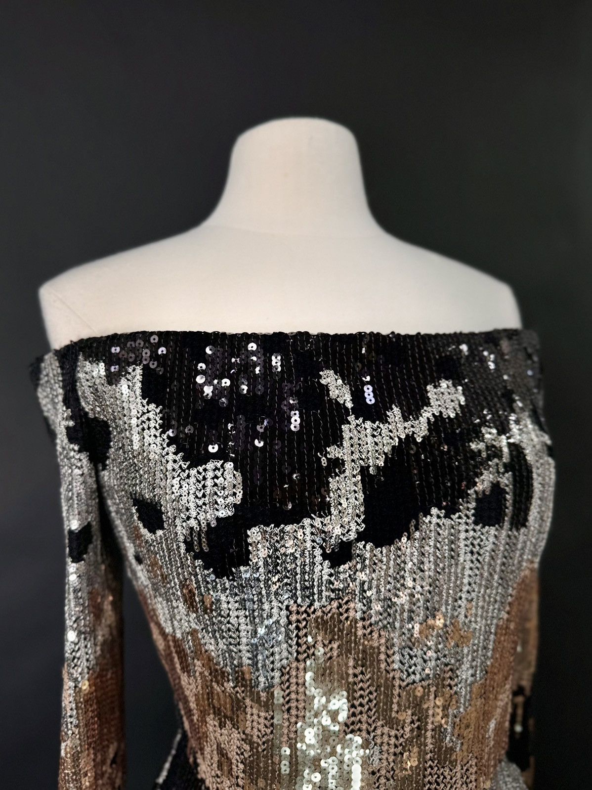 Other Brand New US 6 ELIE SAAB Black Embroidered Sequins Gown Size M / US 6-8 / IT 42-44 - 4 Thumbnail