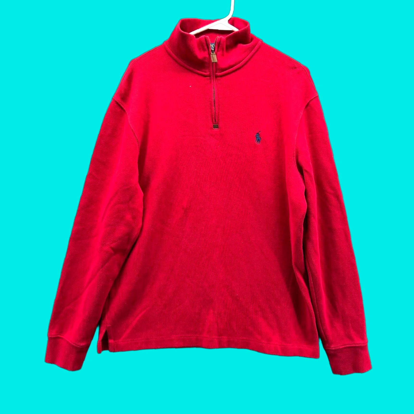 Polo Ralph Lauren VINTAGE Polo Ralph Lauren Sweater Men Medium Red Pullover Fleece Logo Sweatshirt Pony Size US M / EU 48-50 / 2 - 1 Thumbnail