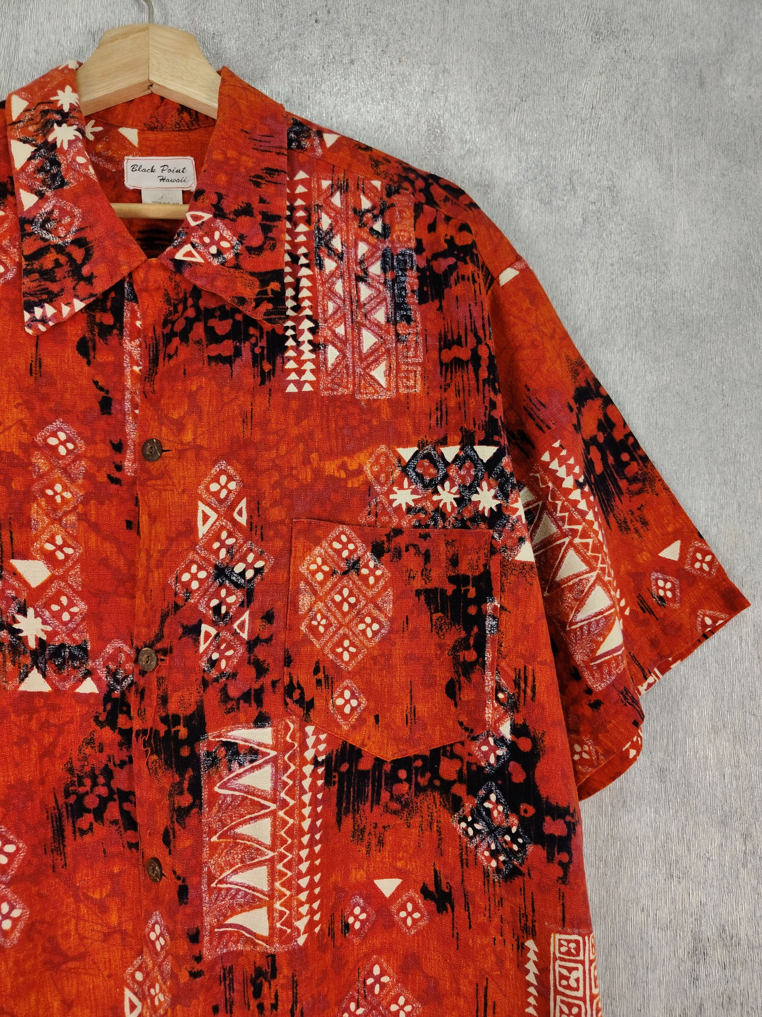 Vintage Vintage Hawaiian Native Art Button Shirt Size US XL / EU 56 / 4 - 4 Thumbnail