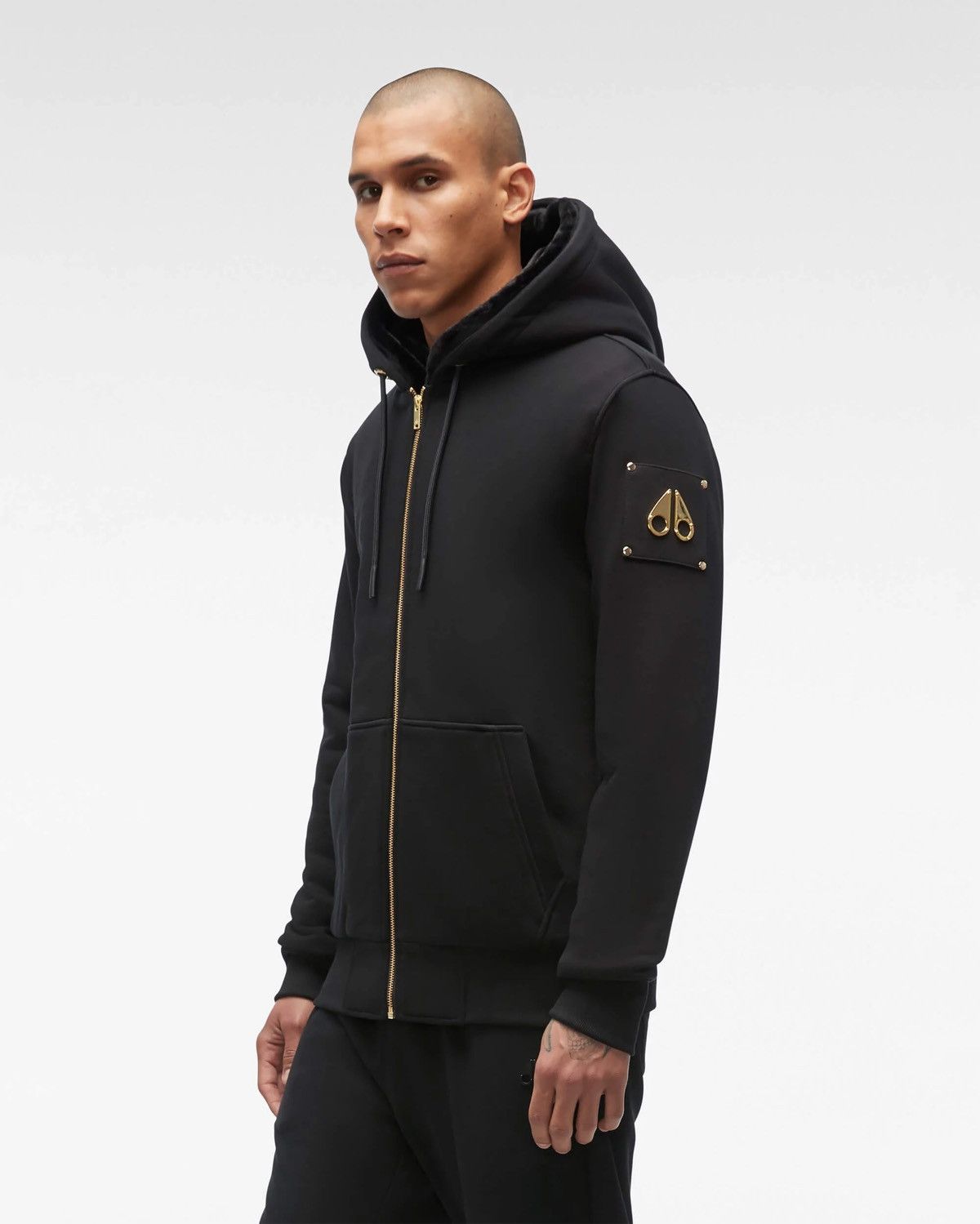image of Moose Knuckles Linden Bunny Black And Gold, Men's (Size Medium)