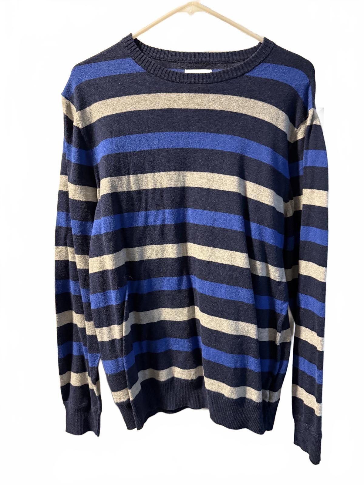 Other Sonoma Life + Style Men's Striped Cotton Sweater Size L Size US L / EU 52-54 / 3 - 4 Thumbnail