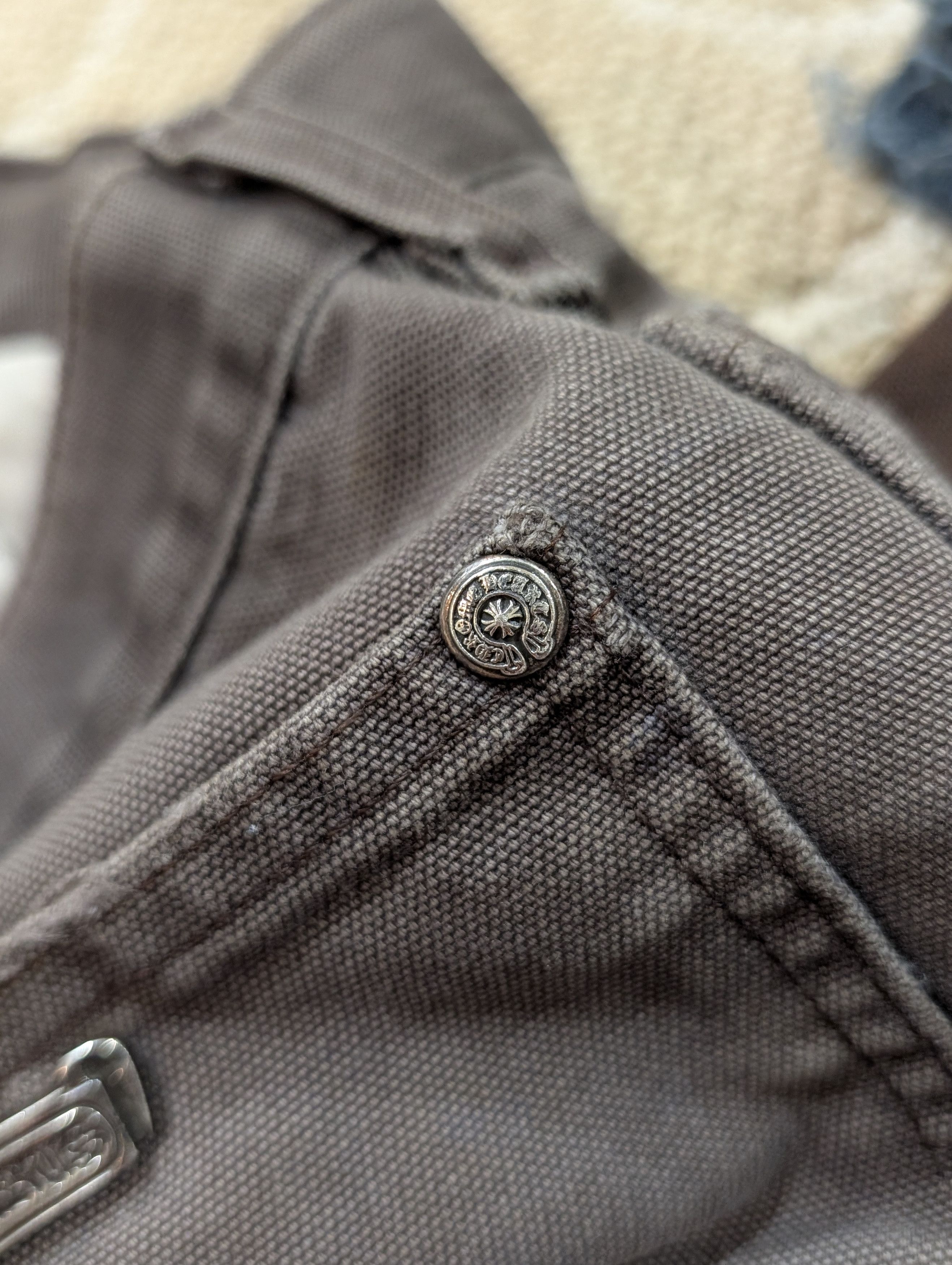 Chrome Hearts Chrome Hearts Vegas Carhartt Star Patch Double Knee Brown Size US 33 - 14 Thumbnail