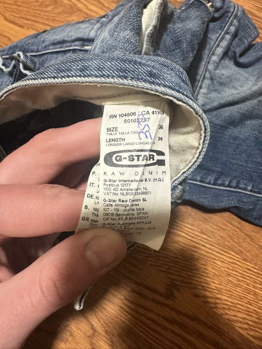 G-Star × If Six Was Nine × Vintage Vintage G Star Raw Waxed Jeans 33/01 Size US 36 / EU 52 - 9 Thumbnail