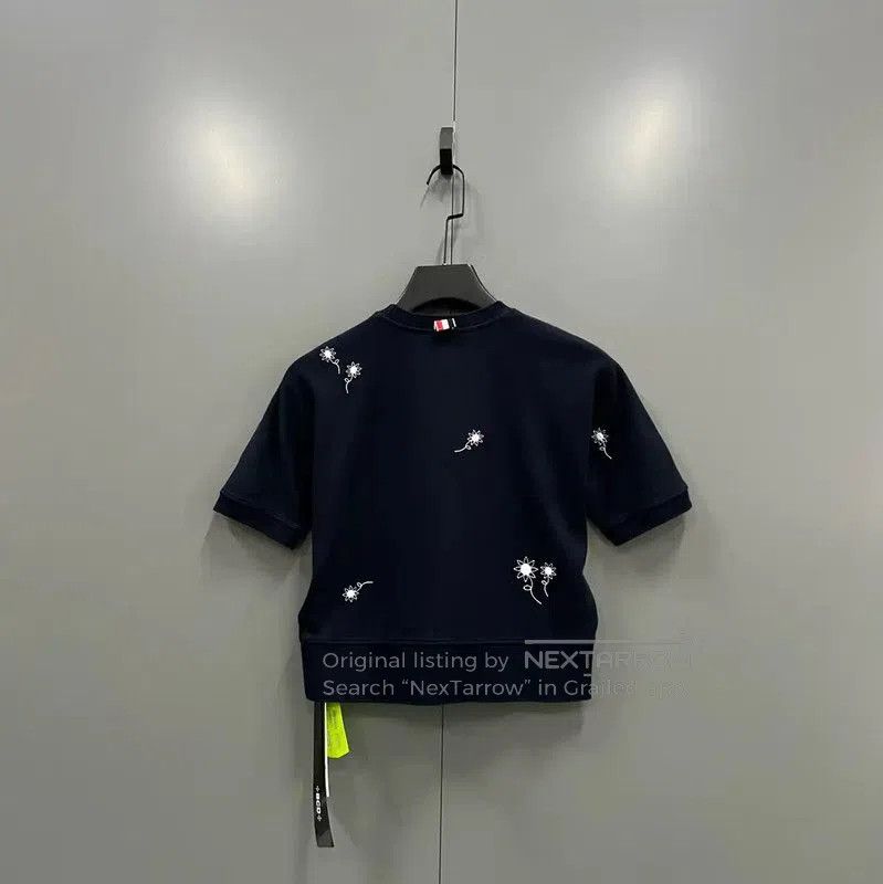 Thom Browne Thom Browne Short Sleeve Navy T-Shirt . Size XXS / US 00 / IT 34 - 3 Thumbnail