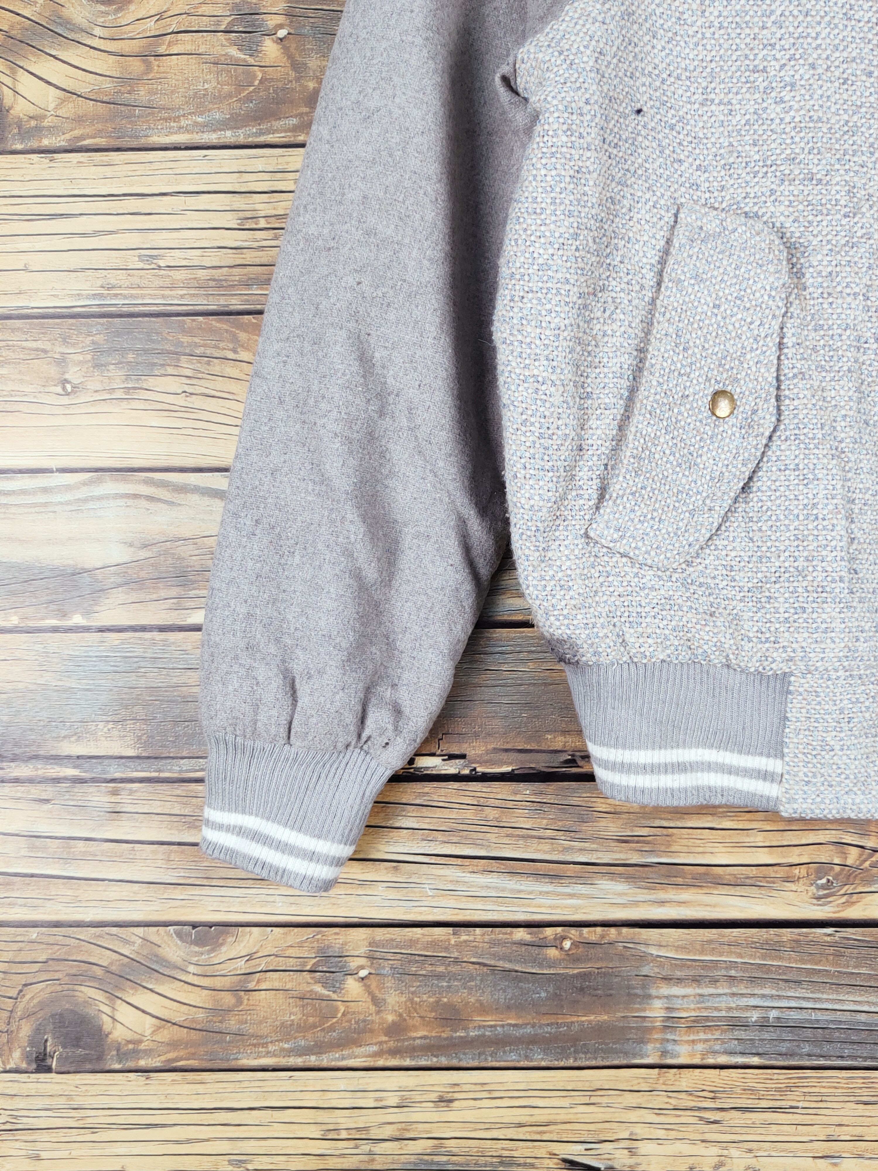 Japanese Brand DL Clice de Paris Gray varsity Jackets #W1157 Size S / US 4 / IT 40 - 4 Thumbnail