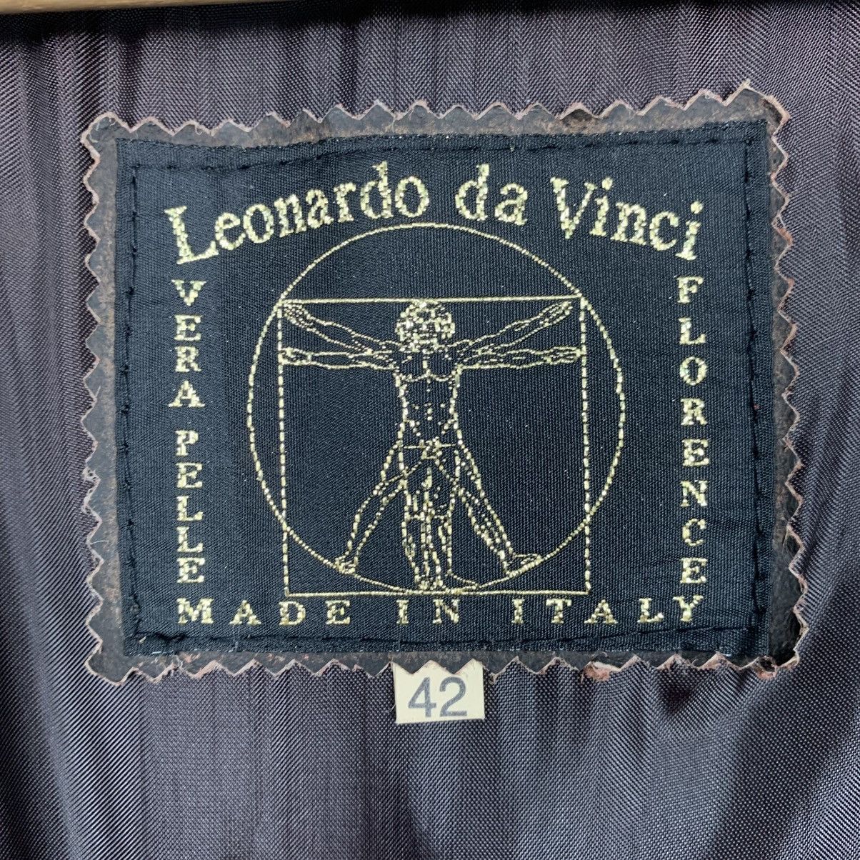 Other Leonardo Da Vinci Crop Leather Jacket Made In Italy Size M / US 6-8 / IT 42-44 - 15 Thumbnail