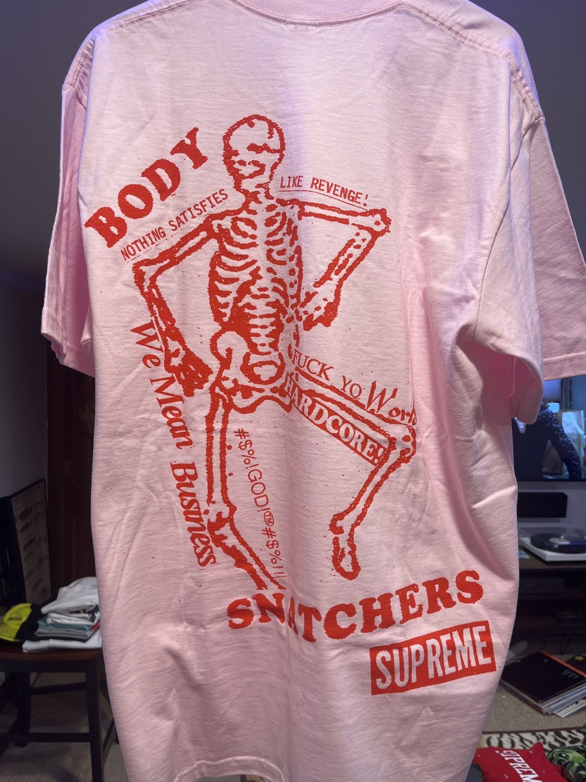 Supreme Supreme Body Snatchers tee SS23 light pink LARGE | Grailed