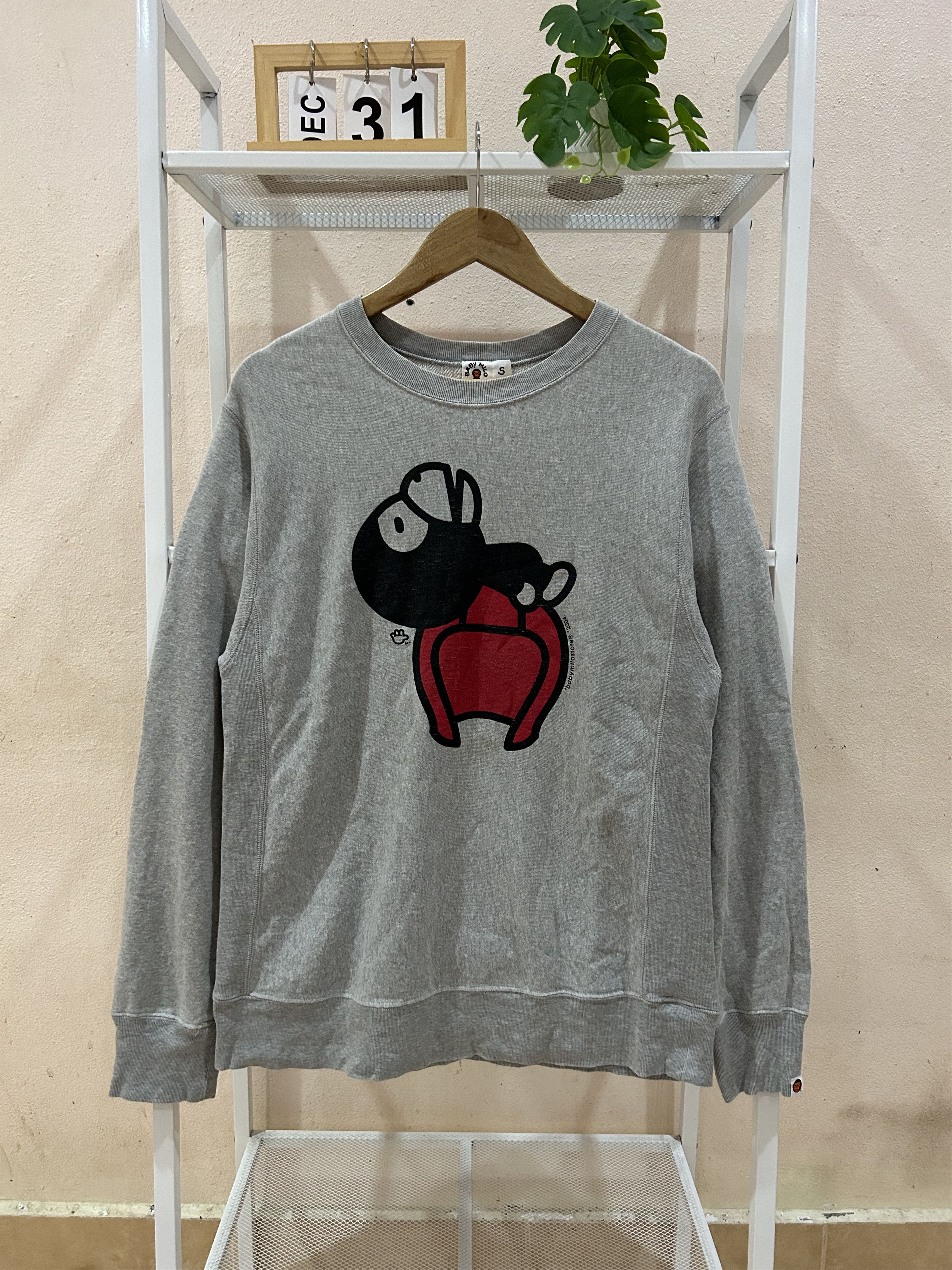 Bape OG Vintage 2004 Baby Milo Store Crewneck Sweatshirts Size US S / EU 44-46 / 1 - 1 Thumbnail