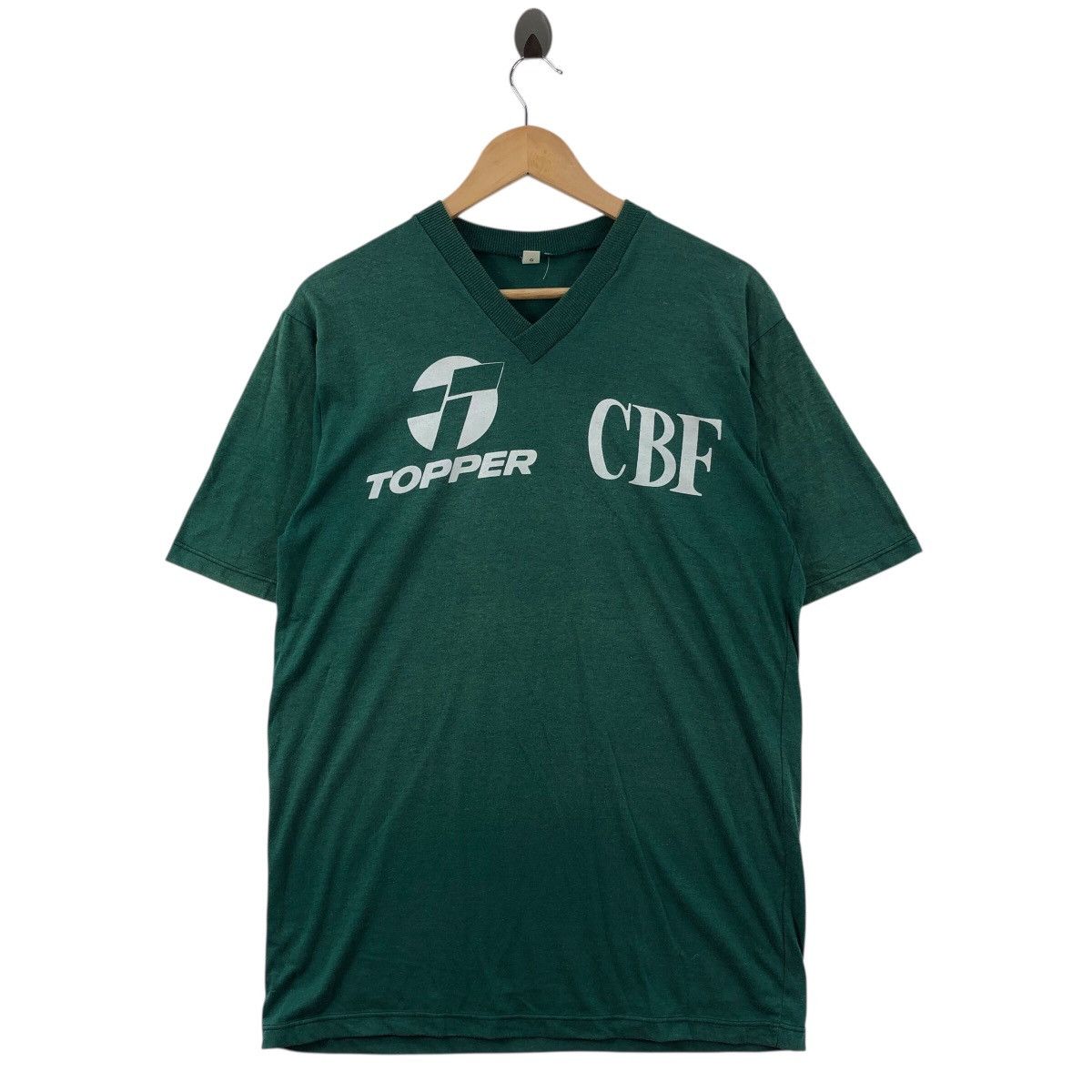Vintage 70s CBF BRASIL TOPPER Brazil Samba Football T-Shirt