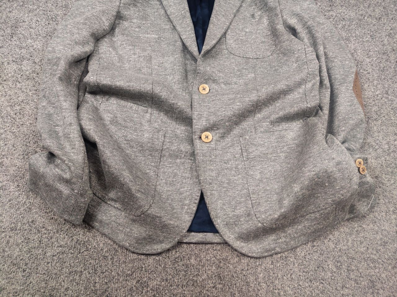 Massimo Dutti Massimo Dutti Design Grey Linen Blend Blazer Sports Jacket Size US M / EU 48-50 / 2 - 5 Thumbnail