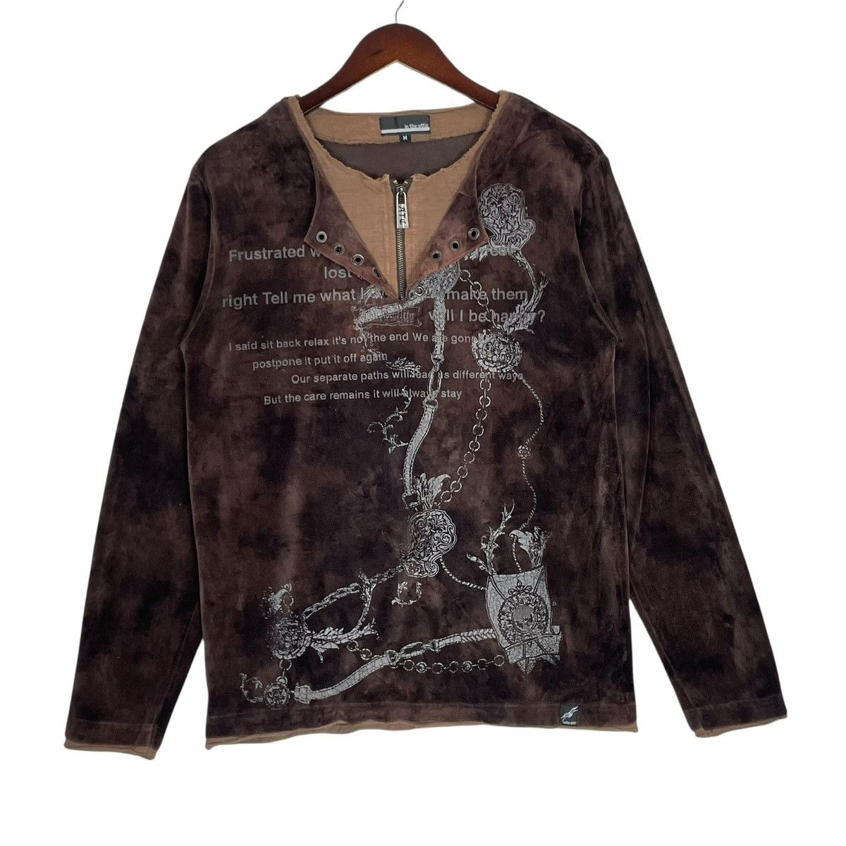 If Six Was Nine Vintage Velvet Rock Tee: Japanese Brand Punk Streetwear Size S / US 4 / IT 40 - 1 Thumbnail