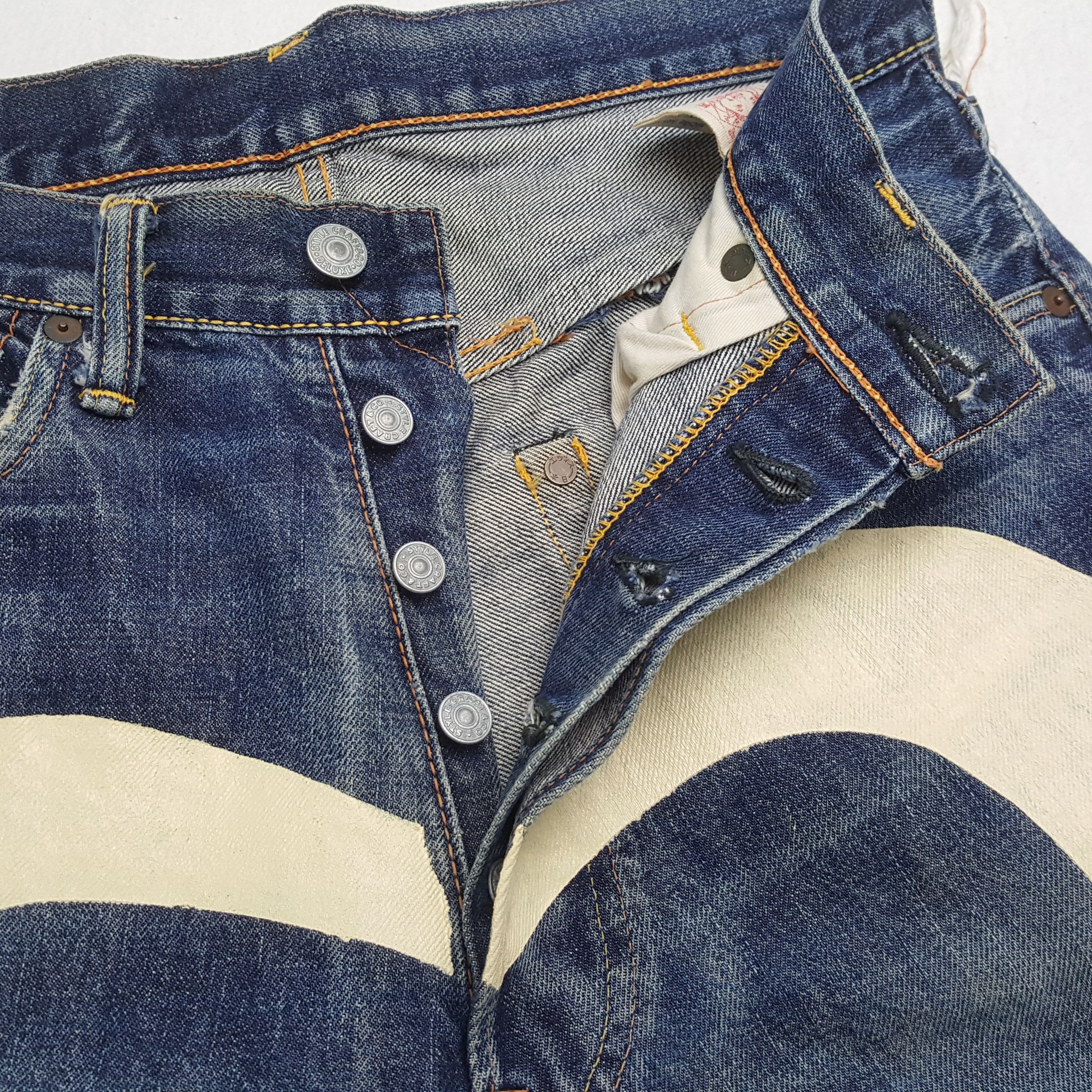 Evisu × Japanese Brand × Vintage Vintage EVISU Japanese Brand Daicock Custom Distressed Jeans Size US 28 / EU 44 - 13 Thumbnail