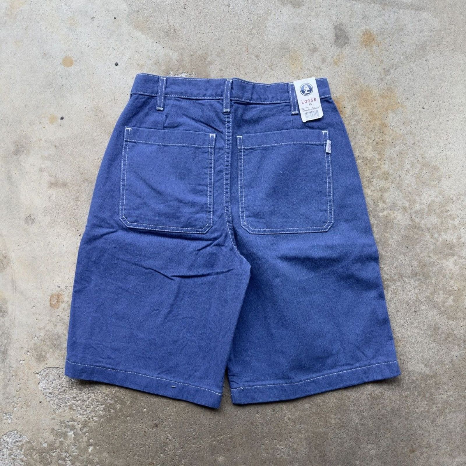 Vintage Vintage Arizona Baggy Blue Canvas Cotton Shorts Size US 28 / EU 44 - 2 Thumbnail